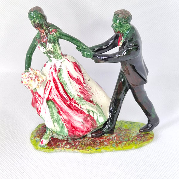 Zombie Couple Wedding Cake Topper