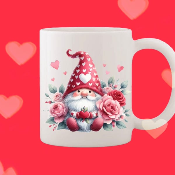 Gnome Valentine’s gift mug 