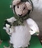 Hand Knitted Mouse - Snowdrop