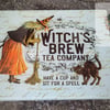 Witches brew A4 glass chopping board 