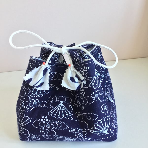 Japanese Rice Bag Made With Authentic Vintage Kimono Fabrics