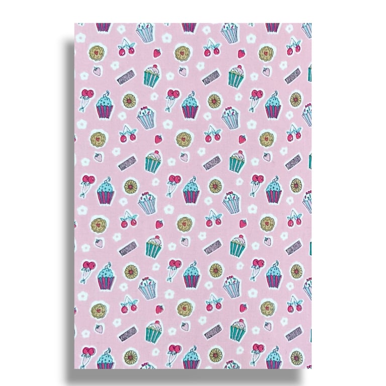 A4 Sheet of Fabric Backed Felt - Time for Tea