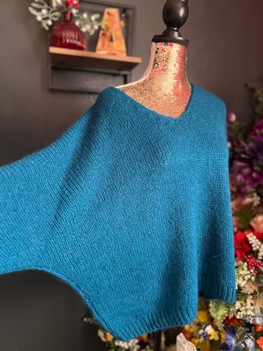 V-neck mohair sweater 