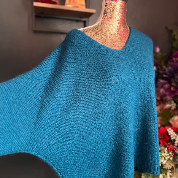 V-neck mohair sweater 