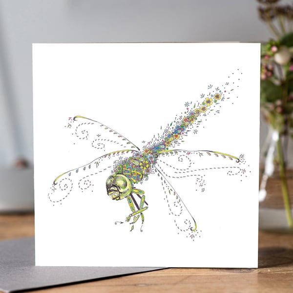 Green Dragonfly Greeting card 
