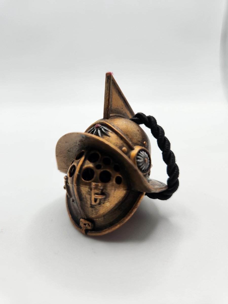 3D Printed Roman Gladiator Rear View Mirror Charm Hand-Painted Car Interior Deco