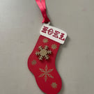 Hanging Mdf Decorated Christmas Stocking
