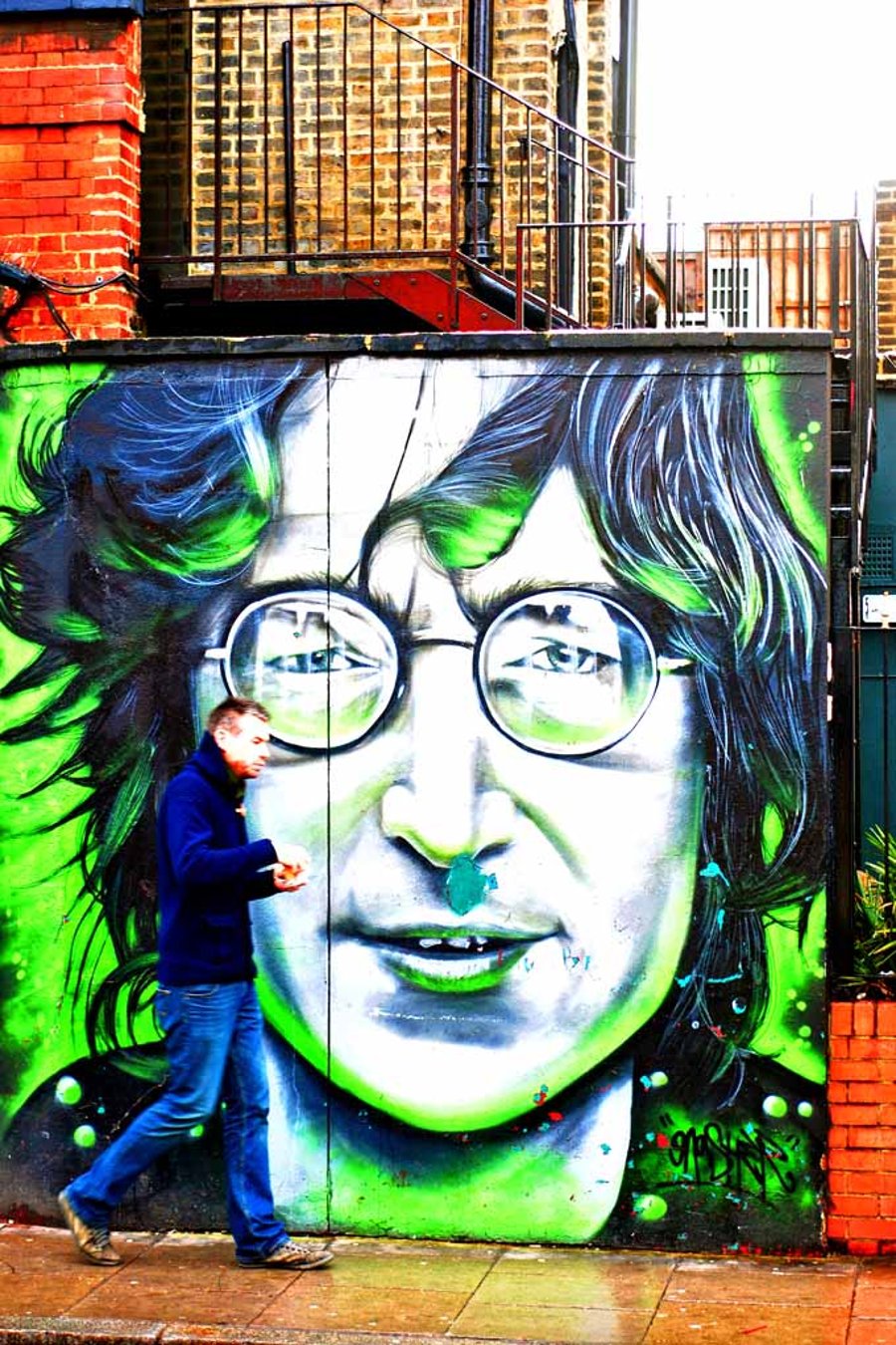 John Lennon Mural Street Art Camden Town 12"x18" Print