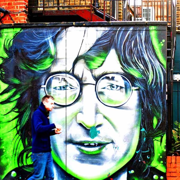 John Lennon Mural Street Art Camden Town 12"x18" Print