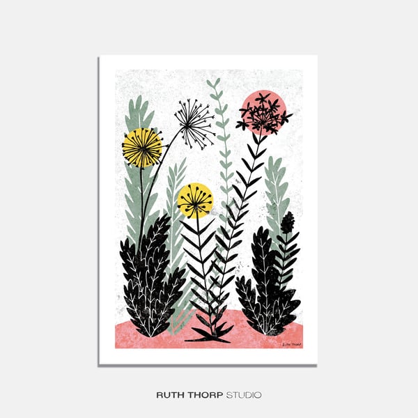 Meadow 3 Illustrated Art Print