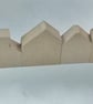 MDF house shapes, blank templates of a terrace of cottages & houses crafting. - Image 2