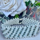 Embellished net stitch Crystal Bracelet 