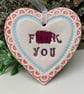 Summer seconds Small Ceramic heart decoration Swear words 