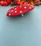 Handmade mushroom trinket dish, clay autumn home decor - Image 3