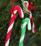 Pair of Hand Knitted Candy Canes  - Image 2