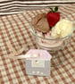 Ice Cream Sundae Neopolitan - hand painted hanging decoration