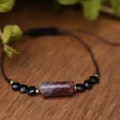 Delicate Bracelet with Tourmaline and Bloodstone 