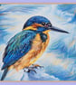 Kingfisher Bird In Winter Greeting Card A5 - Image 1