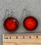 Handmade Ceramic Earrings: Bright Orange Glazed Clay, Hypoallergenic Hooks, Eart - Image 8