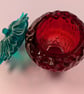 Strawberry Trinket Jar – Handmade Resin Keepsake Storage Pot - Image 2