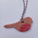 Christmas Robin Terracotta Christmas Decoration Tree Ornament