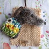 Needle Felted Lurcher Brooch