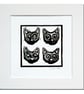 Minoan Cats Linocut - Image 1