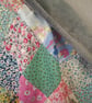 Patchwork Blanket. Fleece backed. - Image 4