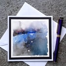 Stormy Skies Handpainted Blank Card. Letterbox Gift. Keepsake
