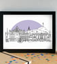 Ulverston Cumbria Skyline Art Print