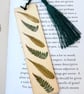 Pressed Foliage Wooden Bookmark With Real Ferns - Image 2