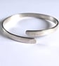 Sterling Silver Bangle, textured design - Image 1