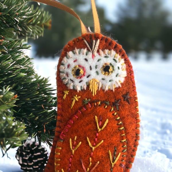 Handmade Christmas Decoration for a Bird Watcher