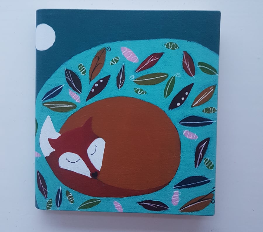 Recycled Leather Notebook Fox