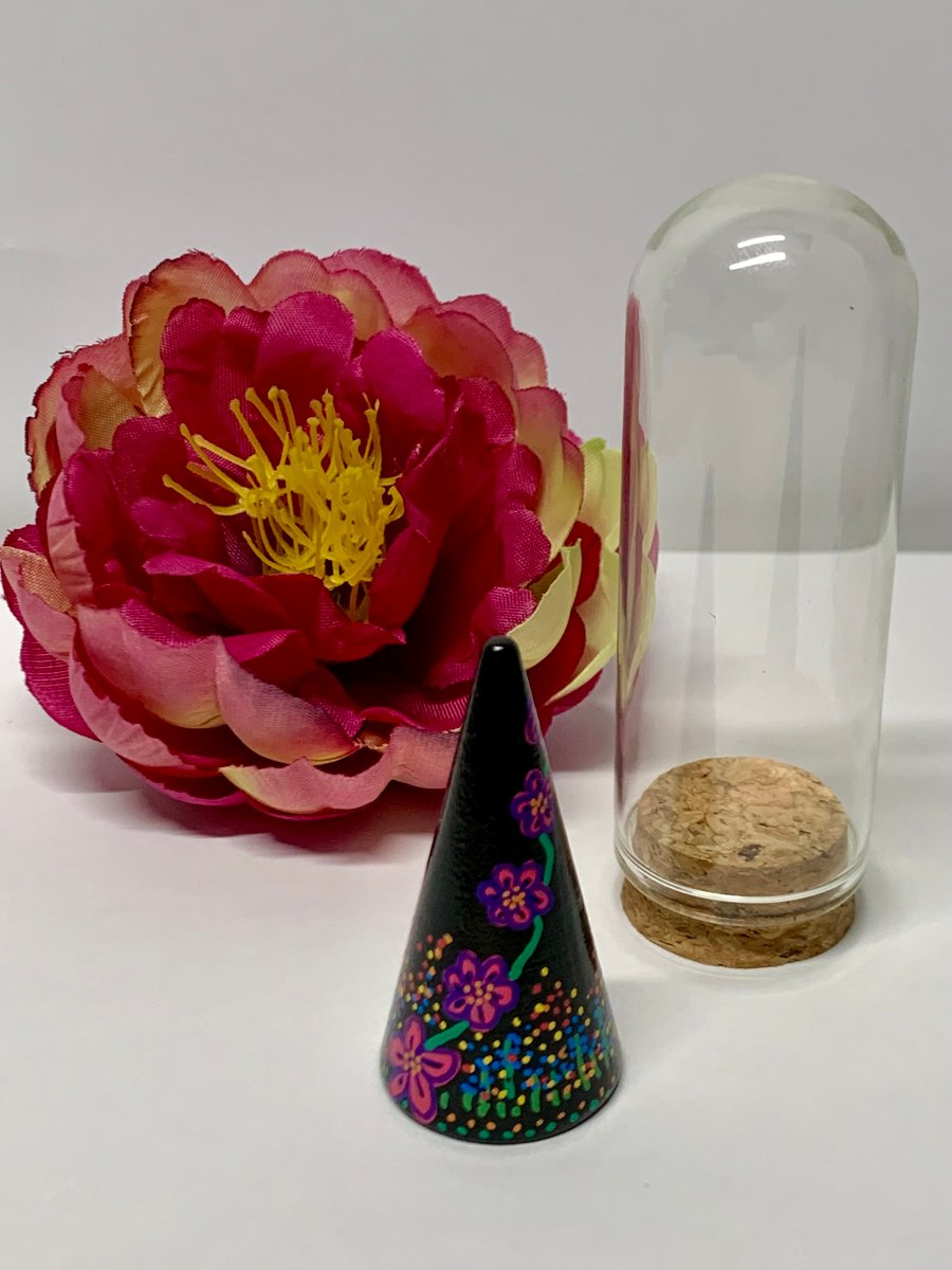 Hand Painted Floral, Keepsake Ornament 