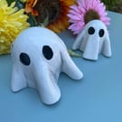 Handmade cute ghost Halloween clay decorations