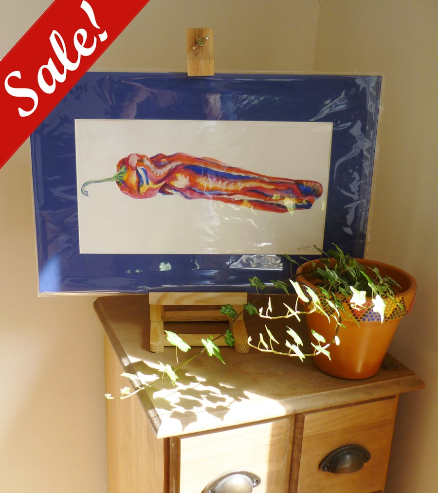 Sale - 25% off! - Vibrant Pepper Original Watercolour