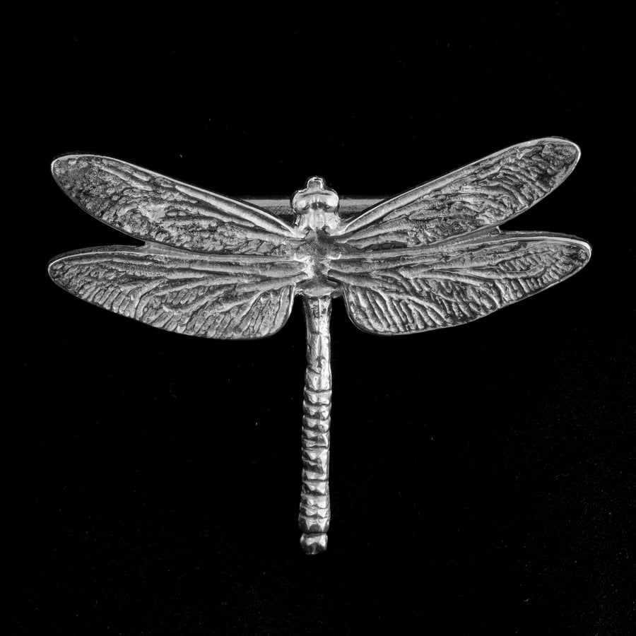  Dragonfly pewter scarf ring