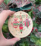 Christmas Baubles hand-painted log slice Christmas decoration - Image 4