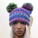 Hat with Pom Poms Super Warm Washable Stocking Filler Christmas Gift