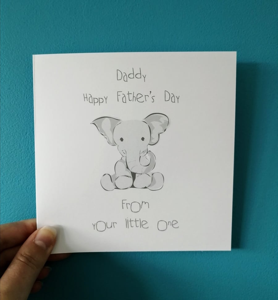 Father's Day Card from your little one, daddy card, fathers day, card for daddy,