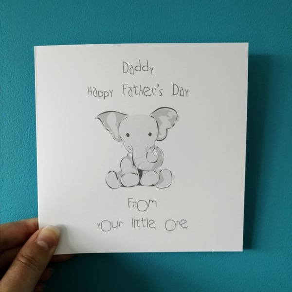 Father's Day Card from your little one, daddy card, fathers day, card for daddy,