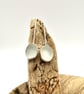 White Sea Glass Drop Earrings