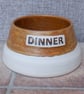 Handmade small cavalier spaniel dog long eared water food bowl stoneware ceramic - Image 1