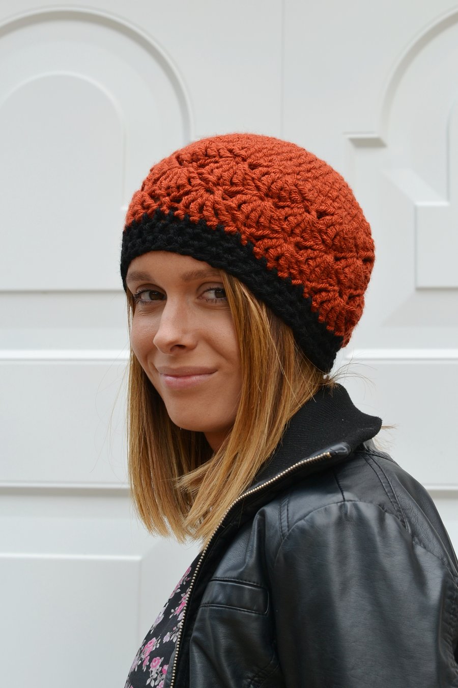 Hat Sale  Womens Rust Beanie Hat, Warm Chunky Hat, 
