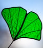 Stained Glass Ginkgo Leaf Suncatcher - Image 1