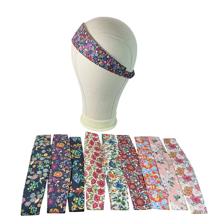 Hairband made of Liberty fabric, soft floral reversible headband