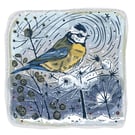 Bluetit- A Frost mapped a White and Silent Land Original. Hand-Finished Studio P