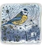 Bluetit- A Frost mapped a White and Silent Land Original. Hand-Finished Studio P