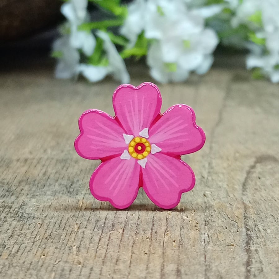 Pink Forget Me Not Pin, Handmade Bereavement Gift, Miss You Gift, Funeral Favour